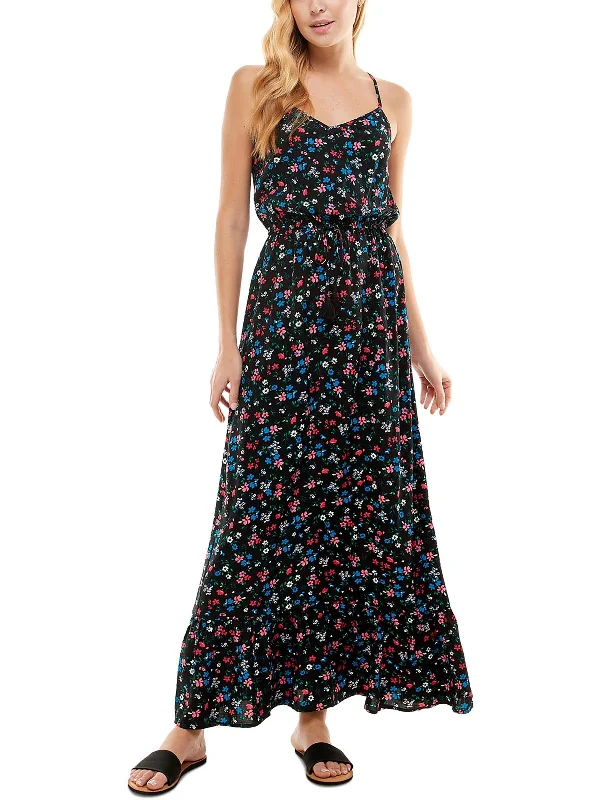 Stylish Dresses for Women Juniors Womens Floral Criss Cross Maxi Dress