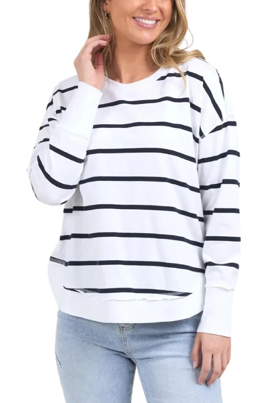 Comfort Centric Apparel FARRAH STRIPE L/SLV - 55X0235