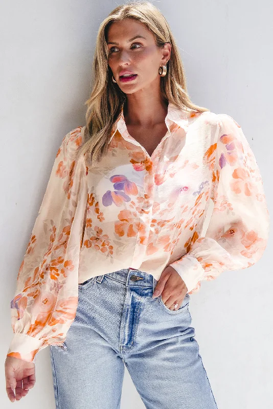 Trendy Street Style Balloon Sleeve Loose Shirt