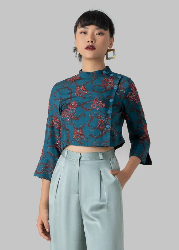 Mega Sale EMBROIDERED SAPPHIRE - FLAMBOYANT LEO