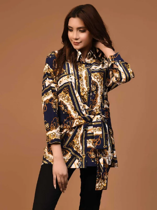 Edgy Fashion Printed Top