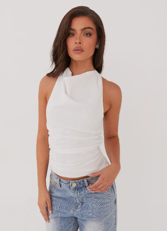 Exclusive Discount Cloud Whisper Linen Top - White