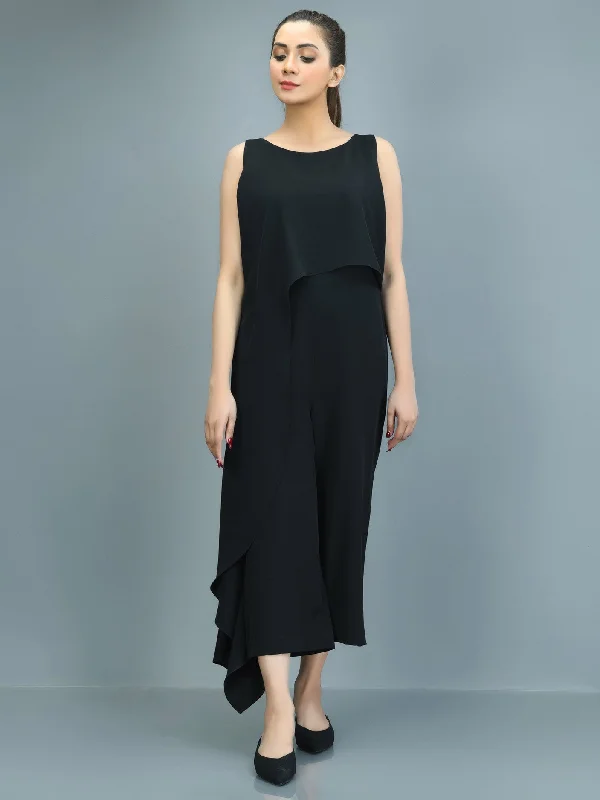 Edgy Fashion Asymmetrical Grip Jumpsuit