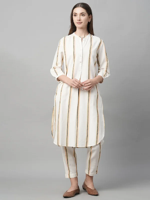 Everyday Wear Women's Natural Cotton Linen Regular Fit Kurta