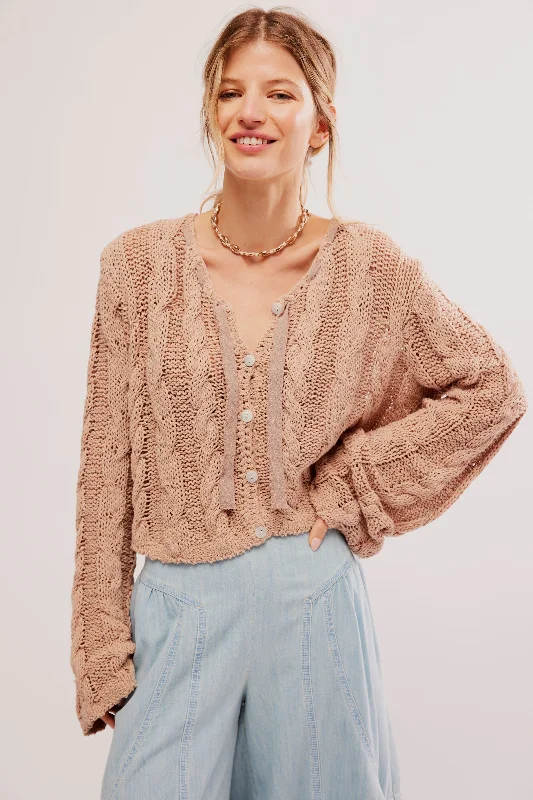 Free Spirited Fashion Robyn Cardi - Smoke Grey
