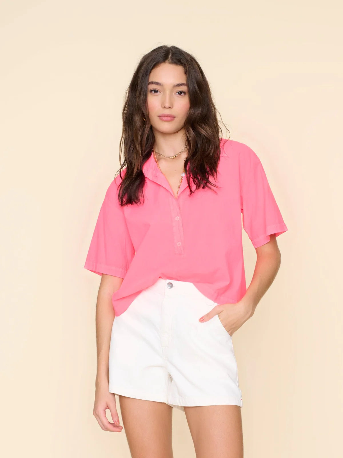 City Fashion Ansel Top - Neon Pink