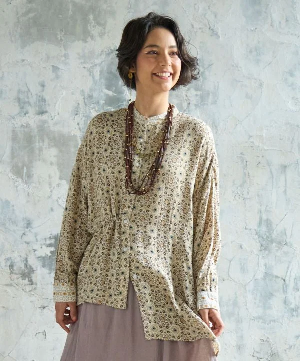 Chic Outfits Arabic Pattern Asymmetrical Shirt