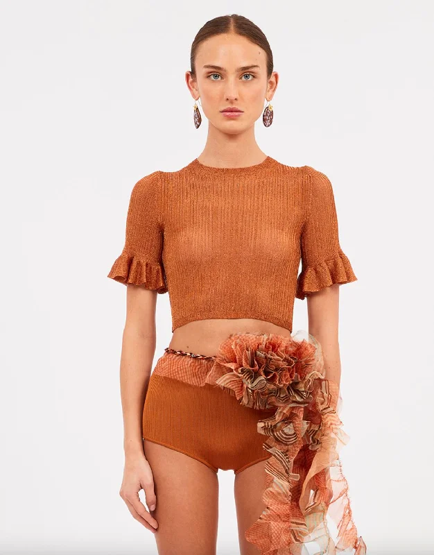 Bold Fashion Patti Top - Bronze