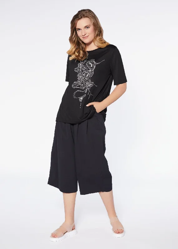 Chic Outfits Ishi Top - Black Rose