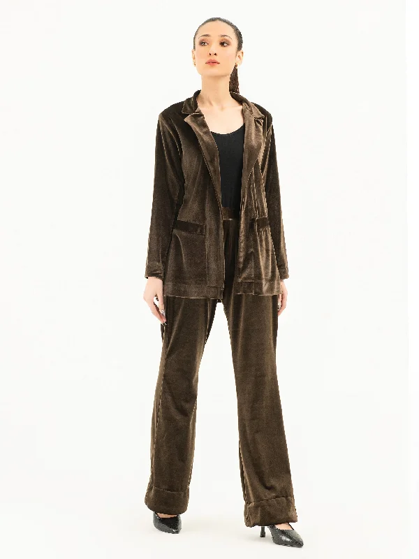Luxe Women's Fashion Velvet Co-Ord Set