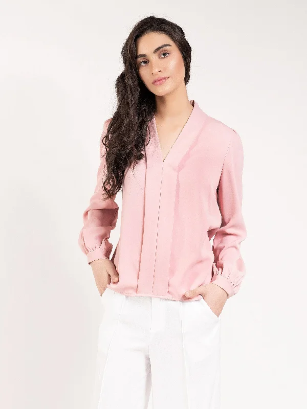 Summer Sale Plain Pleated Top