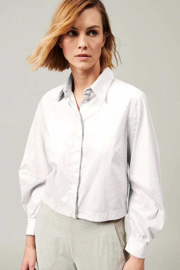 Business Casual Outfits Stretch Cotton Poplin Shirt - Optical White