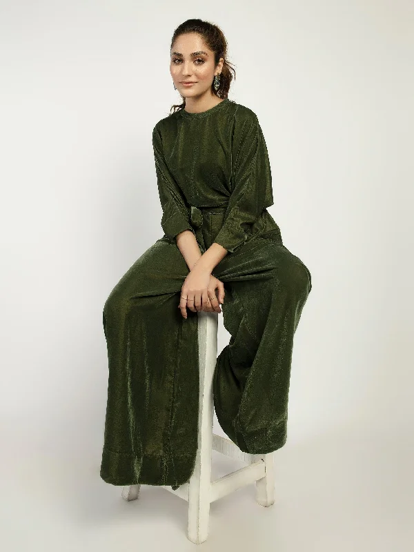 Boho Chic Fashion Velvet Jumpsuit