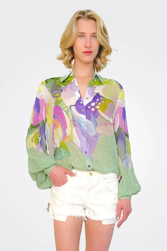 Imeless Style Niyana Shirt - Flora Green