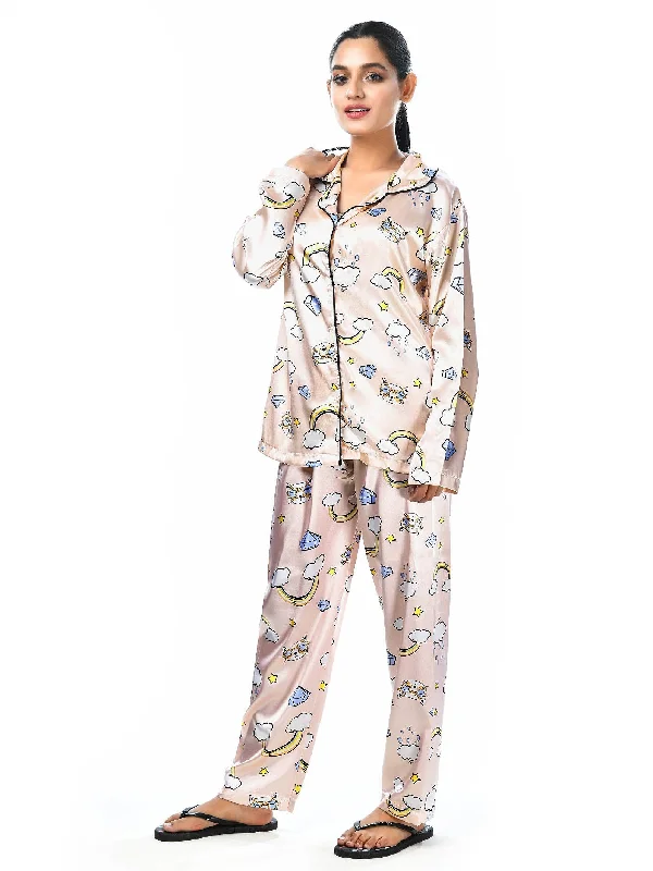 New Arrival Discounts Silk wonderland Print Sleep Wear