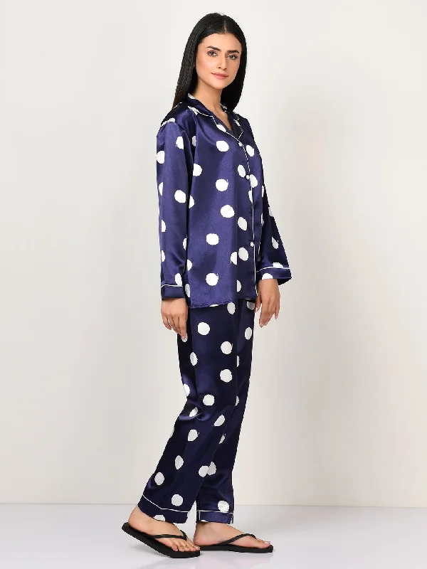 Stylish Looks Printed Silk Sleep Suit