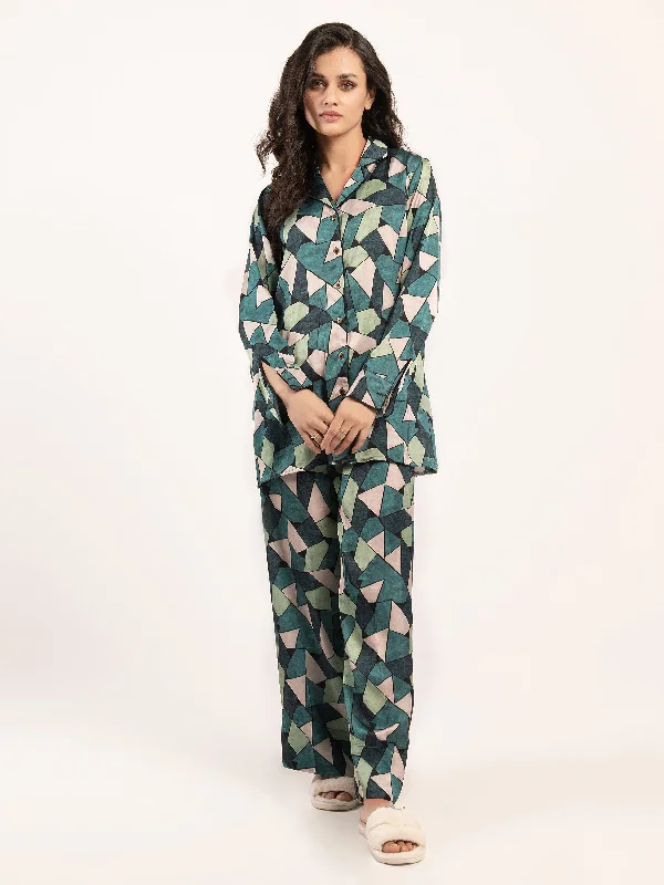 Relaxed Fashion Printed Silk Sleepwear