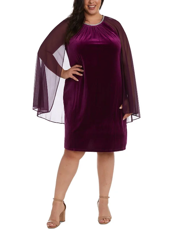 Workwear Fashion for Women Plus Womens Embellished Knee Sheath Dress
