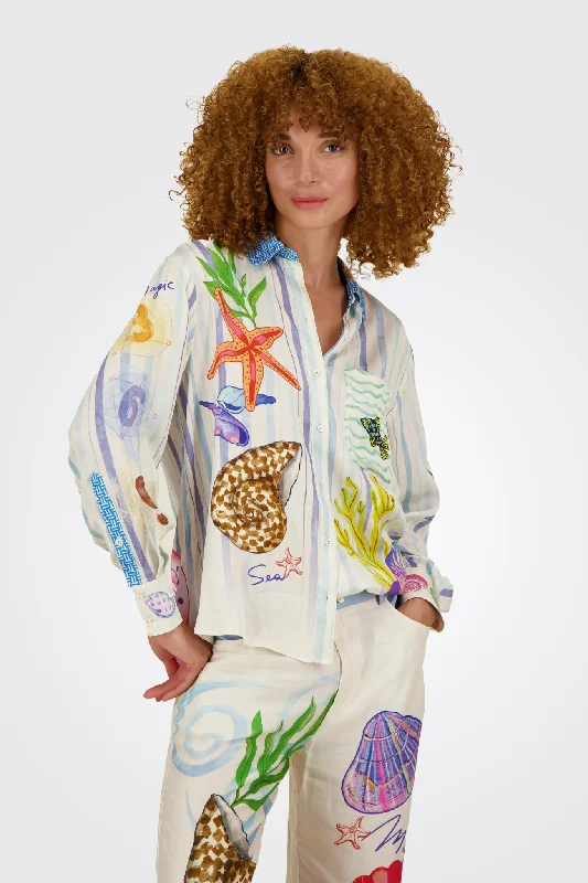 Trendy Women's Wear Isabel Printed Shirt - Magic Ocean
