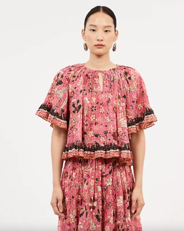 Chic Wardrobe Alessia Top - Hollyhock