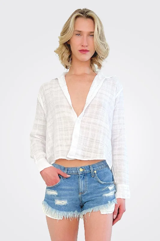 Style Upgrade Colt Cotton Plaid Shirt - White