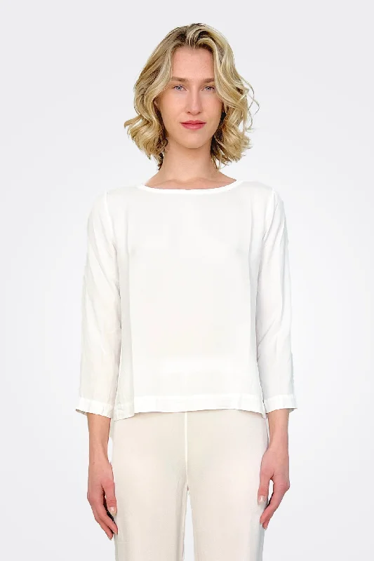 Weekend Sale Silk Shirt - White