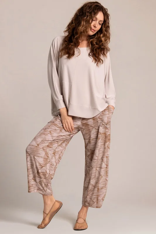 Casual Wear Trim Boxy Top | Cashew