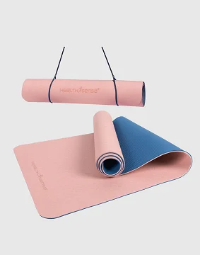 Mindful Movement Starts With Mindful Savings Yoga Mat for Women & Men with Carry Rope TPE Material YM 601 (PINK & BLUE) Mindful Movement Starts With Mindful Savings Yoga Mat for Women & Men with Carry Rope TPE Material YM 601 (PINK & BLUE)