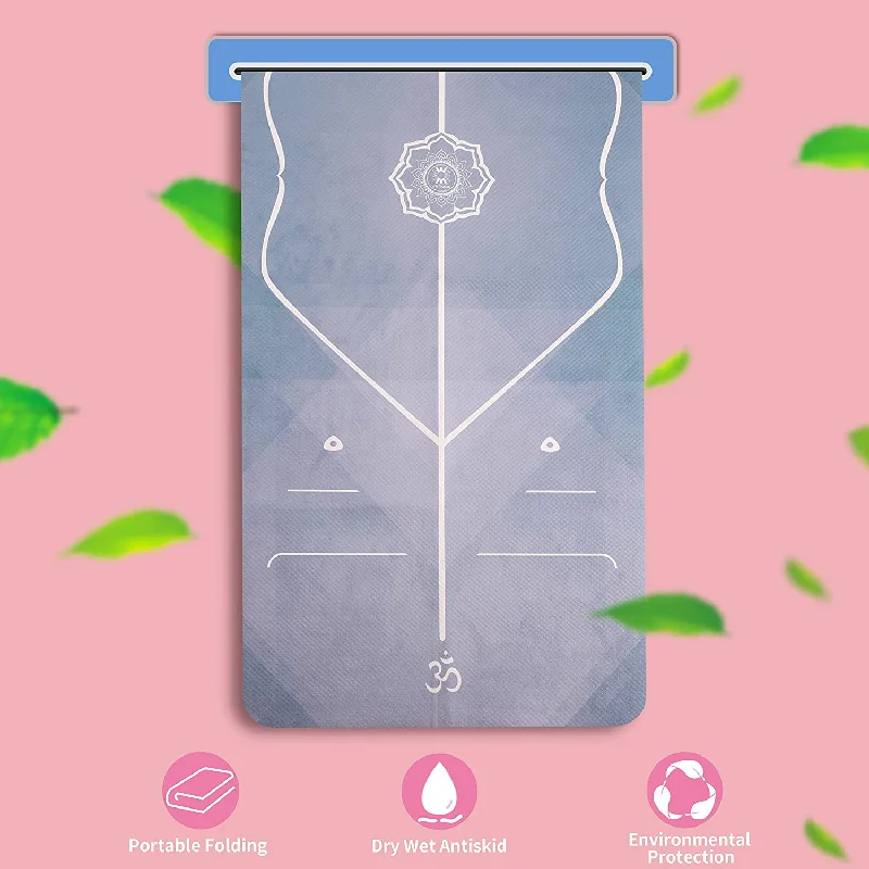 Limited-Time Yoga Gear Sale Suede Anti-Slip Yoga Mat With Alignment Lines