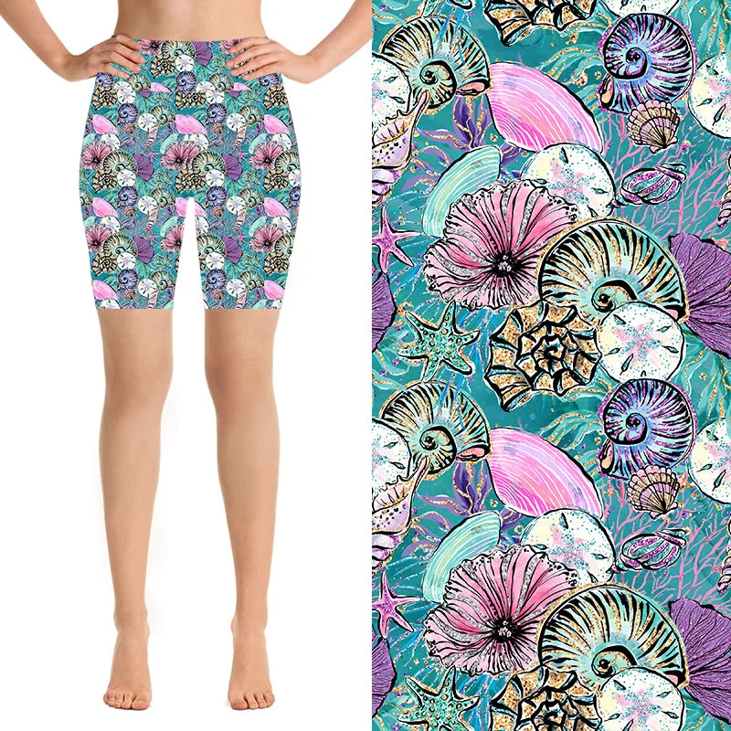 Yoga Wear At Unbeatable Prices 24/7 Biker Shorts - Sea Shells