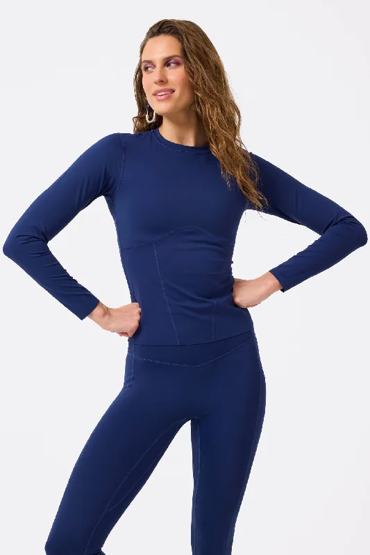 Action Corset Long Sleeve in Navy