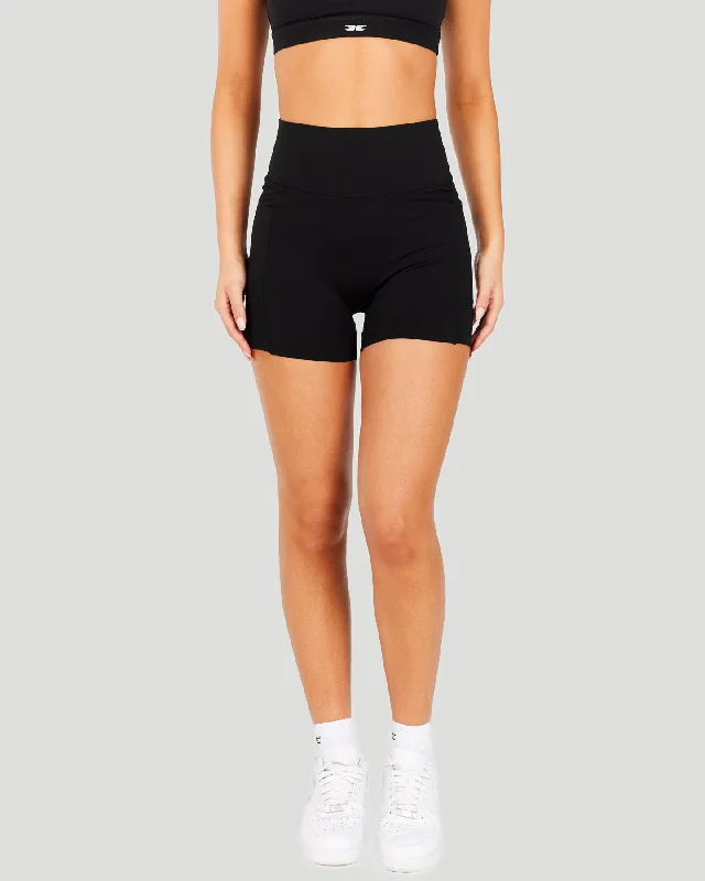 Flow In Comfort With Stylish Discounts Aura Bonded Ascend Shorts - Black