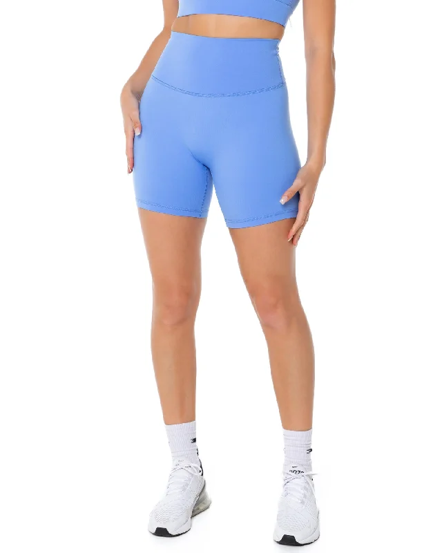 Soft, Stretchy, And Super Affordable Yoga Wear Aura Scrunch Shorts - Powder Blue