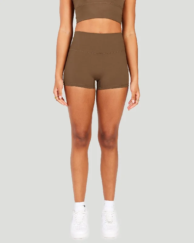 Look Good, Feel Good, And Save Big Aura SF Micro Shorts - Cafe Latte