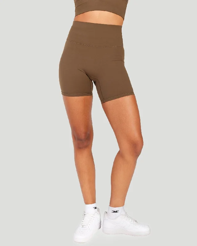 Breathable, Moisture-Wicking, And Budget-Friendly Aura SF Shorts - Cafe Latte