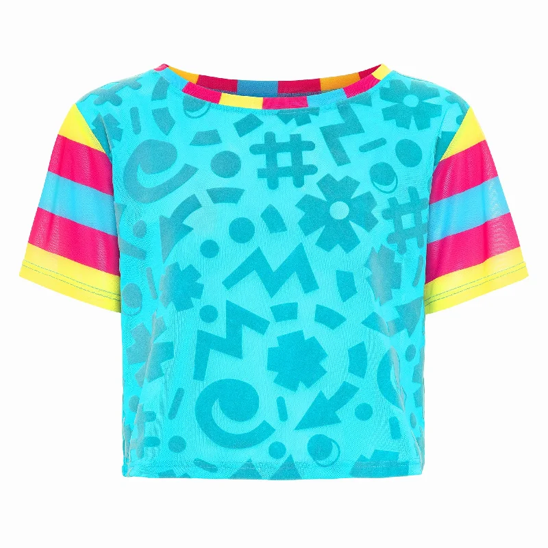 Performance Yoga Wear Now At Exclusive Discounts Barbara Girl Mesh Tee - Blue