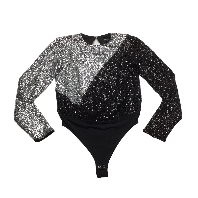 Black & Silver Bodysuit Express, Size Xs