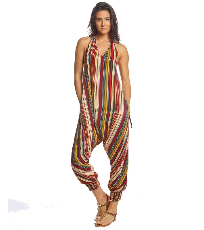Enhance Your Flow With Stylish Yoga Wear At Great Prices Buddha Pants Stripes Harem Jumpsuit Red