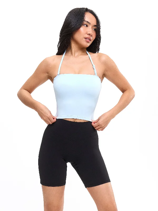 Unmissable Deals On Flexible Yoga Apparel Butter Bandeau Crop - Blue Bubbles