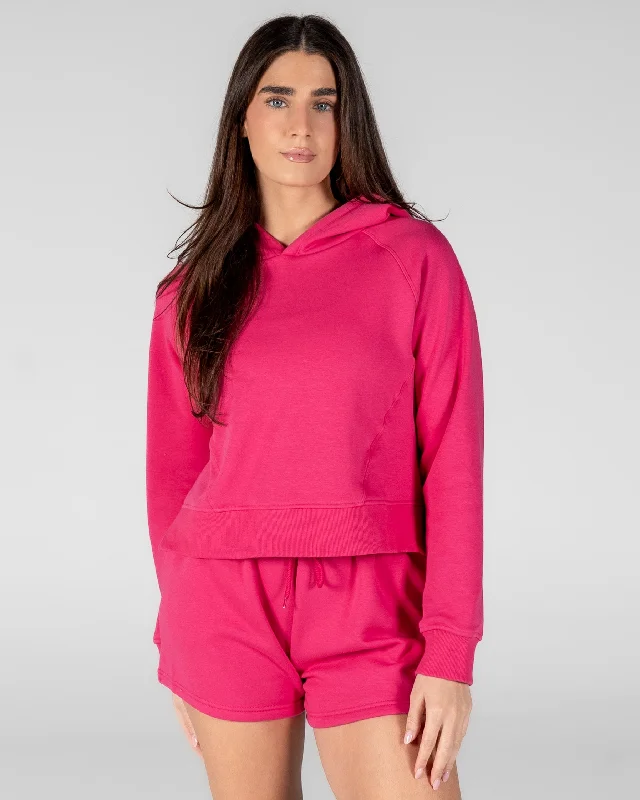 Fashionable Yoga Apparel Now On Sale Classic Cropped Hoodie - Hibiscus