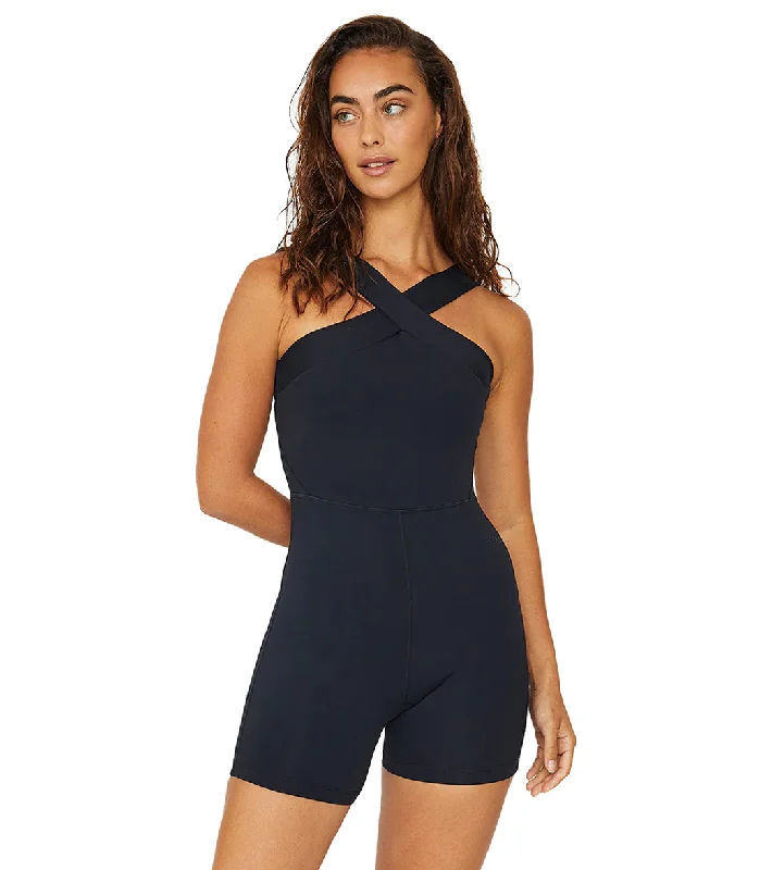 Move With Confidence In Discounted Yoga Outfits Cream Yoga Rene Cross Neck Bodysuit Black Move With Confidence In Discounted Yoga Outfits Cream Yoga Rene Cross Neck Bodysuit Black