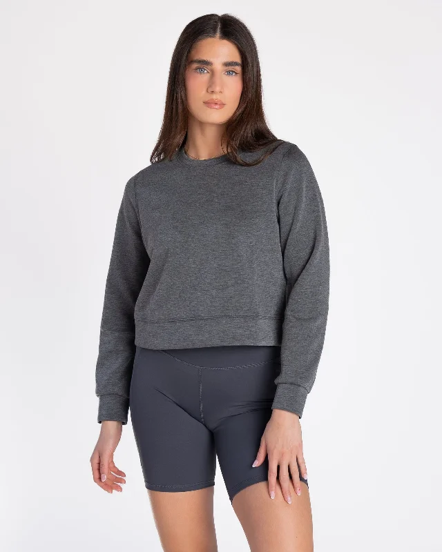 Find Your Perfect Fit With Discounted Yoga Outfits Soft Scuba Sweatshirt - Heathered Magnet Find Your Perfect Fit With Discounted Yoga Outfits Soft Scuba Sweatshirt - Heathered Magnet
