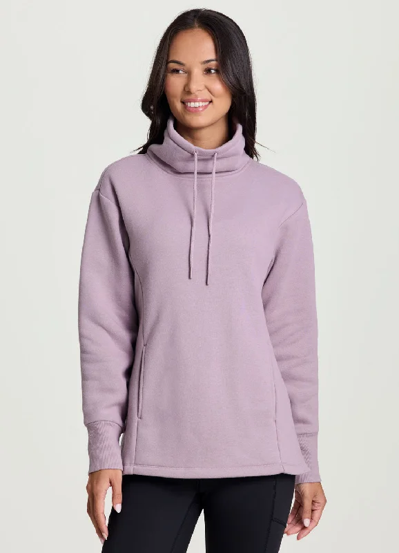 Namaste And Save On Yoga Apparel Downtown Fleece Cowl Neck Tunic