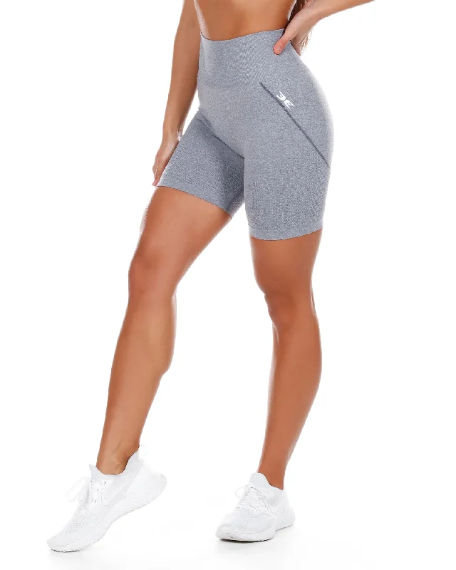 The Yoga Wear Sale You’Ve Been Waiting For Elite Seamless Shorts - Grey Mist