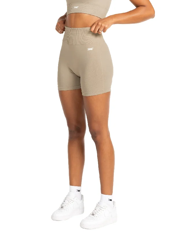 The Best Yoga Clothing At The Best Prices Elite Seamless V2 Shorts - Beige