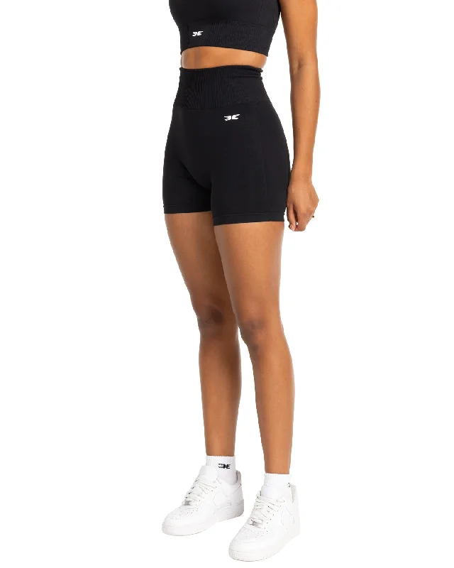 Fashionable Yoga Apparel Now On Sale Elite Seamless V2 Shorts - Black