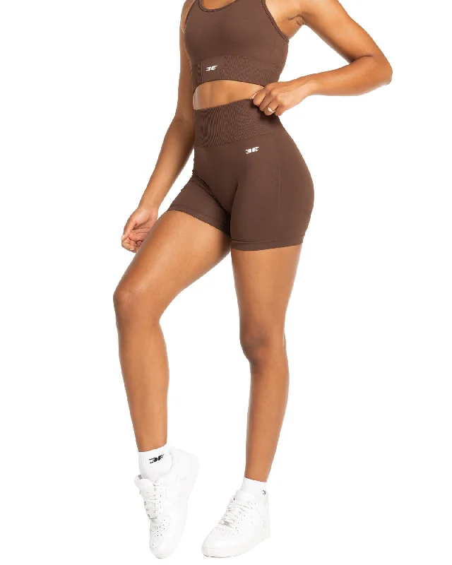 Premium Yoga Wear At Special Discounts Elite Seamless V2 Shorts - Chocolate
