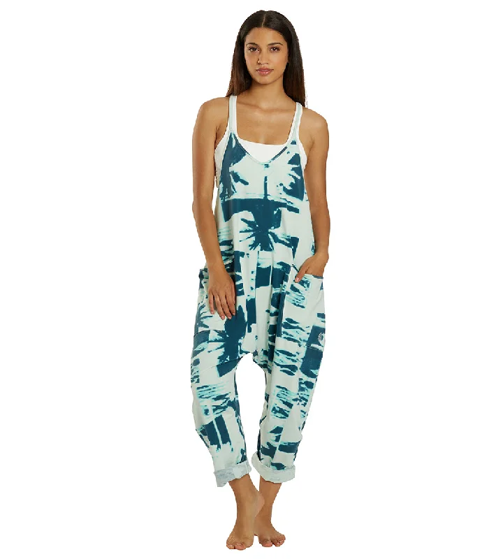 Elevate Your Style And Practice For Less Free People Hot Shot Printed Onesie Palm Beach Green