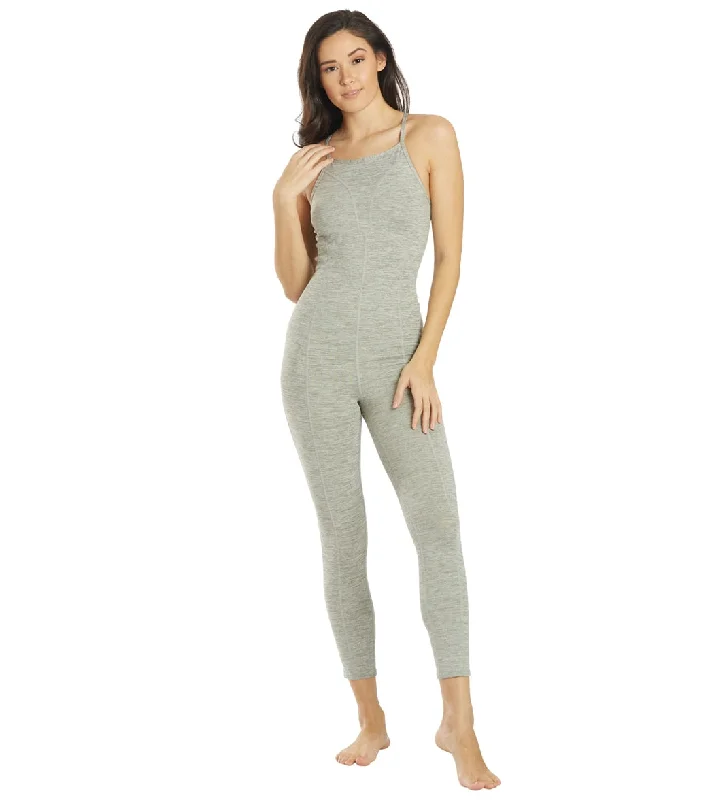 Free People Movement Side to Side Performance Leotard Grey