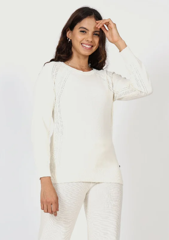 Sweat In Style With Yoga Clothing Discounts At-Ease Cotton Knit Pointelle Top - Full Sweat In Style With Yoga Clothing Discounts At-Ease Cotton Knit Pointelle Top - Full